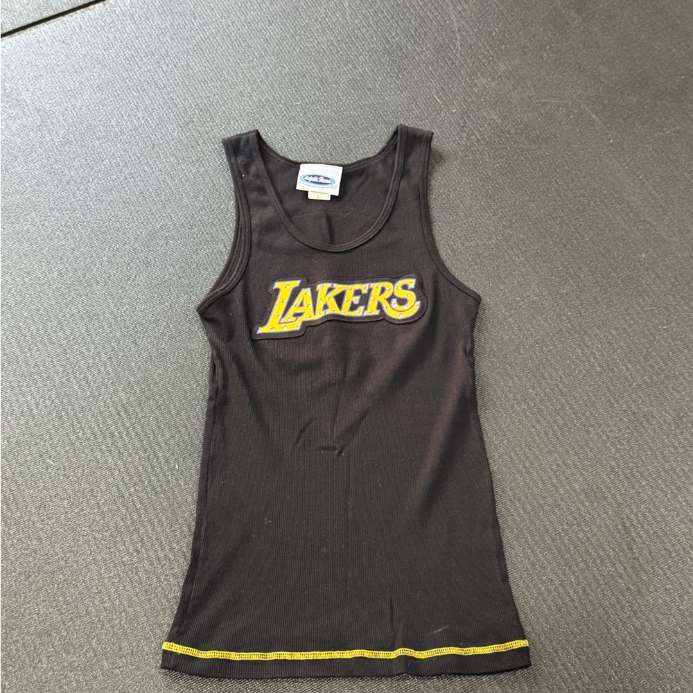 Kobe Bryant Lakers Women’s Bling Ribbed Fitted  Tank Top